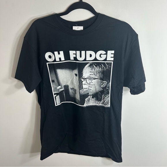 Oh Fudge Christmas Story T-shirt NWT Medium Men’s Short Sleeve Ralphie - Picture 2 of 6